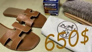 [ASMR] Clean & Restoration Hermès Oran Sandal