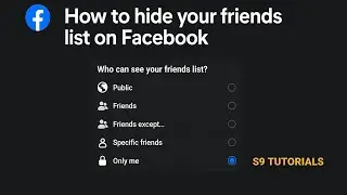 How to hide your friends list on Facebook
