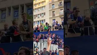 Bus with Barcelona players in the city centre😭 Barca is La liga Champion 2023 #barca