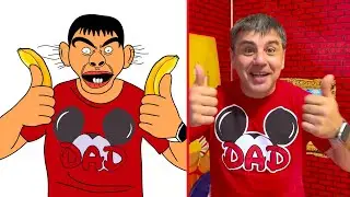 Nastya and a Collection of Funny Stories Drawing Meme | Dad and Nastya's Friends Funny Drawing Meme 