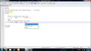 Use Subscript and Superscript tag in HTML File Part 5