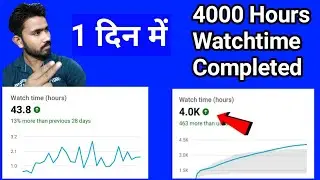 4000 Hours Watch time Kaise Complete Kare || How To Complete 4000 Hours Watch time
