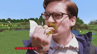 Spiderman plays Minecraft