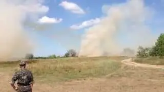 Залп установки "Град". Полигон "Ясный". Гуково