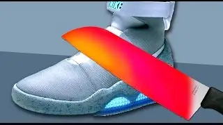 EXPERIMENT Glowing 1000 degree KNIFE VS SNEAKERS №1