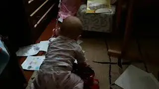 Ребёнок разбирает документы
