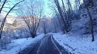 Стрим снежная прогулка по Кисловодску и парку.