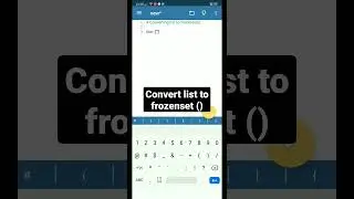 How to Convert list to frozenset in Python || frozenset() in Python