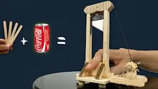 Coca Can + Ice Cream sticks  =  Mini Chopper  ||  Homemade Guillotine-Harmless