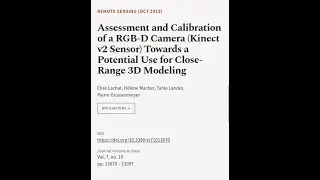 Assessment and Calibration of a RGB-D Camera (Kinect v2 Sensor) Towards a Potential U... | RTCL.TV