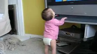 Bella dancing to Ni Hao Kai lan part 2