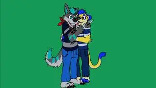 Drawing: Comic Wuffy & Tiger Meerkat