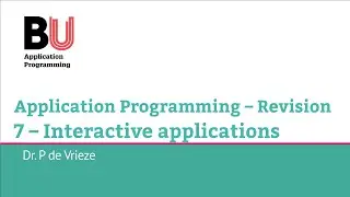Application Programming 11 (Part 7) – Interactive applications
