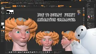 sculpt funny animation character base on king Fergus from brave