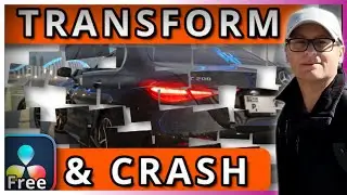 Crash & Transform Transitions + Step by Step tutorial [Free Davinci Resolve] #transform #vfx #crash