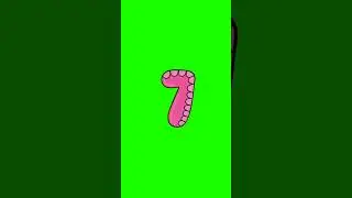 Countdown number from 10-1 funny 3d effect text with sound#10 #shorts #short #animation #greenscreen