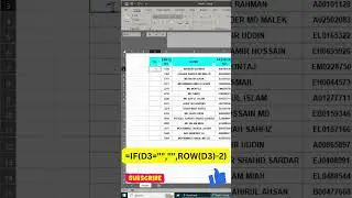 How to Create Automatic Serial Numbers in Excel | Easy Excel Tutorial #microsoftoffice