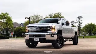 2016 Chevy 2500HD, 3” Level, 22x12 Arkons on 33’s