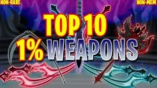 AQW - TOP 10 1% WEAPON DROPS (ALL Drops) (Non-Rare, Non-Member) + ITEM Showcase!