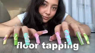ASMR floor tapping and scratching