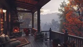 Cozy Cabin Rain & Fireplace Sounds | Relax, Sleep & Study (2 Hours)