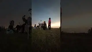 Watching the total solar eclipse on April 8, 2024 at Geneva State Park, Ohio USA