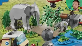 New LEGO City Wildlife Rescue set max quality pics! New elephant, male lion, cub, monkey, snake!