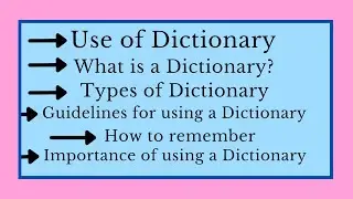 [Sub]Using a Dictionary|When and how to use a Dictionary|Dictionary Skills|in Hindi
