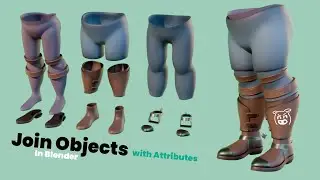 Joining Objects with Color Attributes in Blender