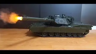 RC TANK OPENED FIRE: M1A2 ABRAMS SEP 1/9 SCALE.