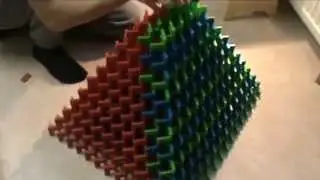 20x20 3D Domino pyramid - 5530 dominoes