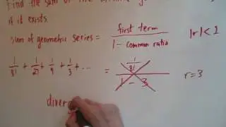 Sum of an Infinite Geometric Series