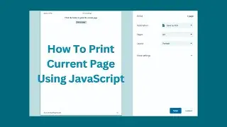 how to print current page. javaScript problem solving.