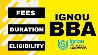 IGNOU BBA ADMISSION || FEES || ELIGIBILITY || DURATION #ignouadmission #ignoubba