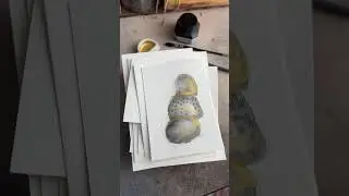 In the studio with Graphite & Gold Art from my Skillshare Class  
