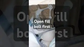 Open your fill bolt first.  Manual transmission fluid change.