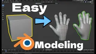 Easy Way to Create a Hand Model in Blender 3D | beginners
