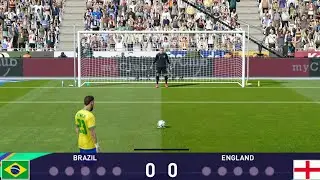 Brazil vs England penalty shootout | Neymar vs Harry Kane - eFootball PES 2021