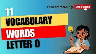 Top 11 Vocabulary Words Starting with 'O' | Expand Your English with @thewordmeanings