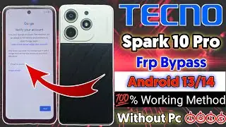 Tecno Spark 10 Pro Frp Bypas Android 13 Without Pc | Tecno Spark 10 Pro Unlock Google Account 2025