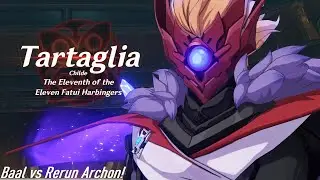 Genshin Impact | Baal vs Rerun Archon (Tartaglia) | Level 10 Burst went BRRRRRRRRR