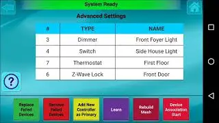 Z Wave Device Setup Screen Tutorial
