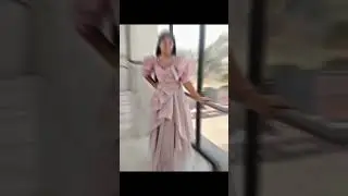old saree  upcycled Into a designer dress 