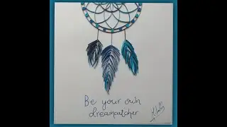 how to make dream catcher with paper .. tutorial video