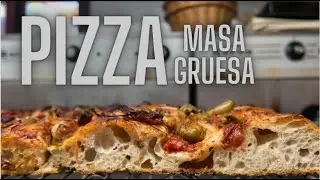 PIZZA con masa de chapata. Masa gruesa