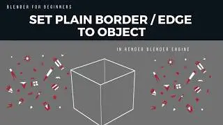 Set plain border or edge to object in render blender engine