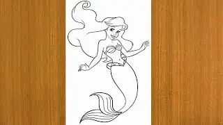 drawing a mermaid||jalpari||in easy step by step||farzana drawing academy