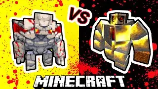Redstone Golem Vs. BigGolem in Minecraft