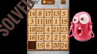 5x5 Number Arrangement puzzle Solved in one minute #gamingworld