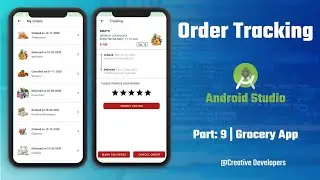 Part: 9 | Order Tracking in android studio | Grocery App | E-commerce | creative developers